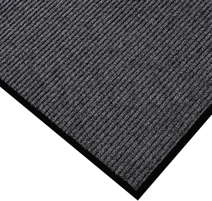 fani Heavy Duty Large Outdoor Indoor Entrance Black Doormat Waterproof Low Profile Entrance Rug Front Door Mat Patio Anti-Skid Rubber Back, 35x72 inch (Gray)