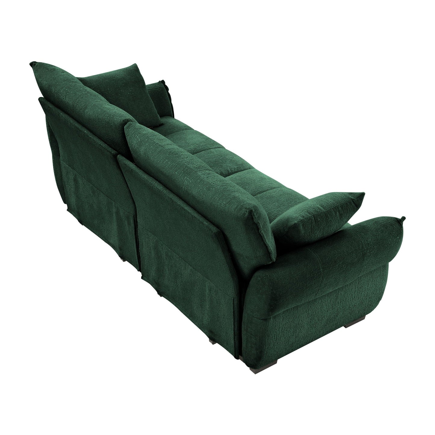 Modern Sofa & Pillows, Textured Cover, High Rebound Cushions
