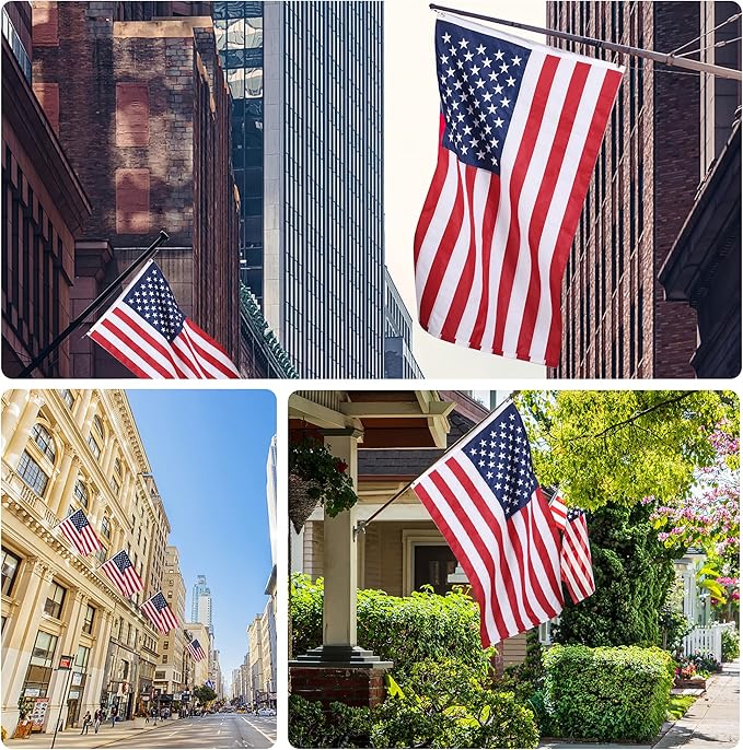 American Flag 3x5 Ft, USA US Flags Outdoor, Heavy Duty Durable, Embroidered Stars, Sewn Stripes and Brass Grommets