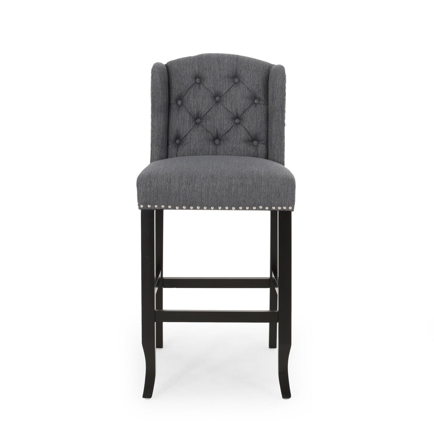 Vienna Contemporary Fabric Tufted Wingback Counter Stools (Set of 2)