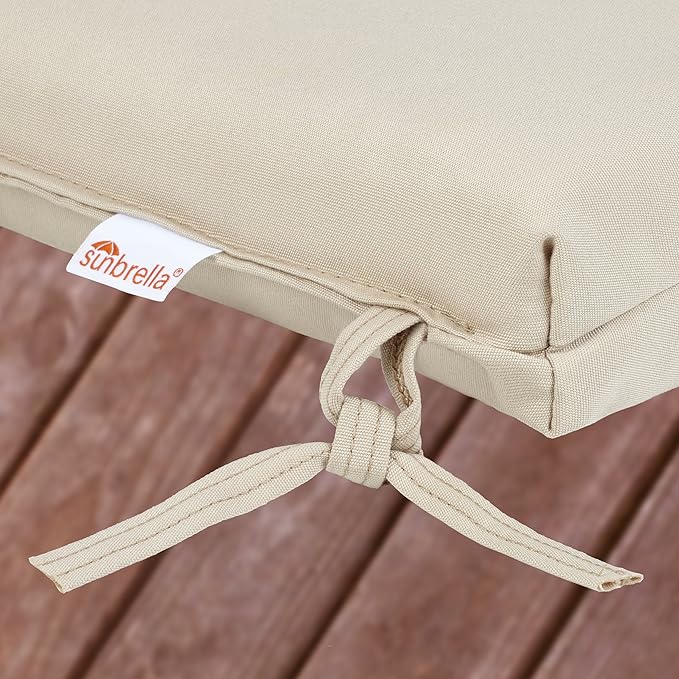 Sorra Home Sunbrella Bristol Square Chair Cushion (Set of 2) - Fade & Water Resistant, Outdoor & Indoor Patio Seat Cushion with Plush Foam - Canvas Charcoal (20" x 20" x 2.5")
