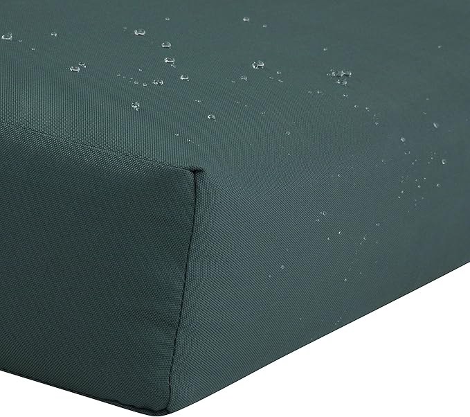 Classic Accessories Ravenna Water-Resistant Patio Chair Seat Cushion, 18 x 18 x 2 Inch, Mallard Green, Patio Furniture Cushions