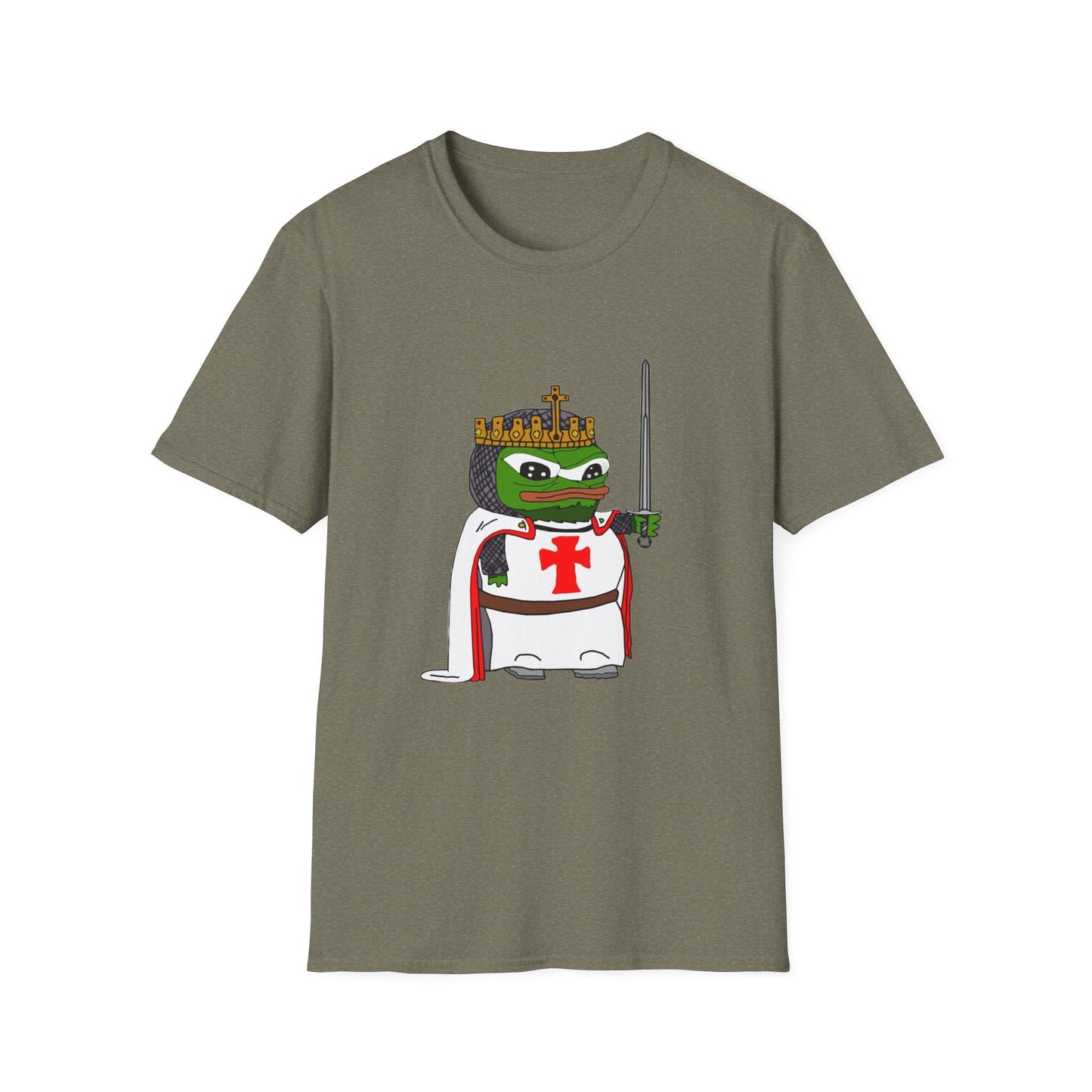Crusader Pepe God Wills It Meme T-Shirt - Deus Vult Knight - 4LibertyShop.com