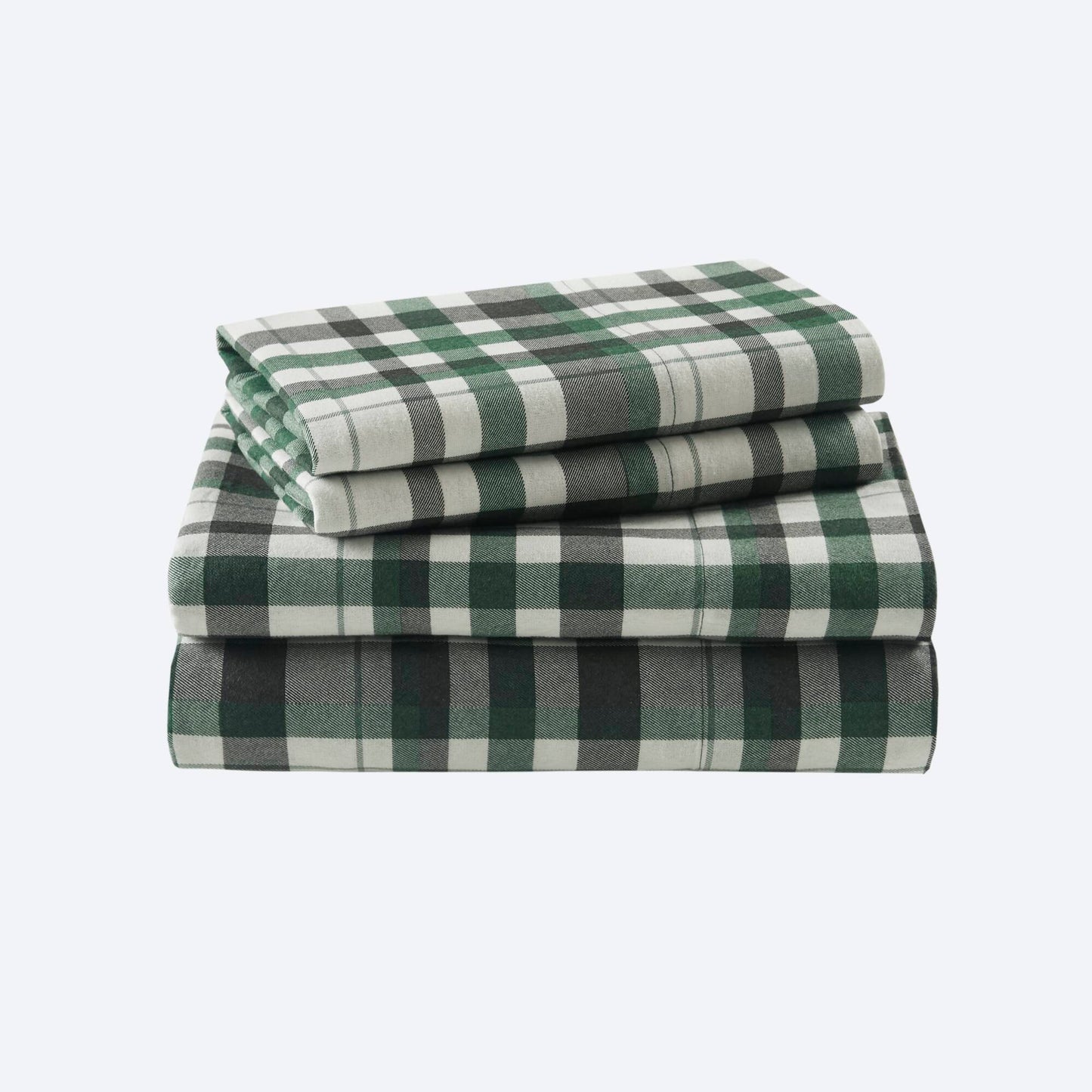 4 Pieces Queen 100% Cotton Flannel Printed Sheet Set Finton