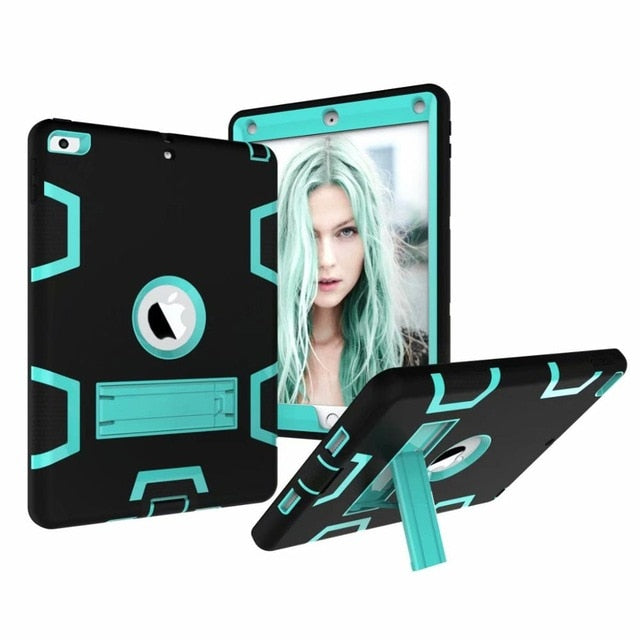 Armor Case For iPad2 iPad3 iPad4 Kids Safe Heavy Duty Silicone Hard Cover For Ipad 4 3 2 iPad 3 2 Tablet Case