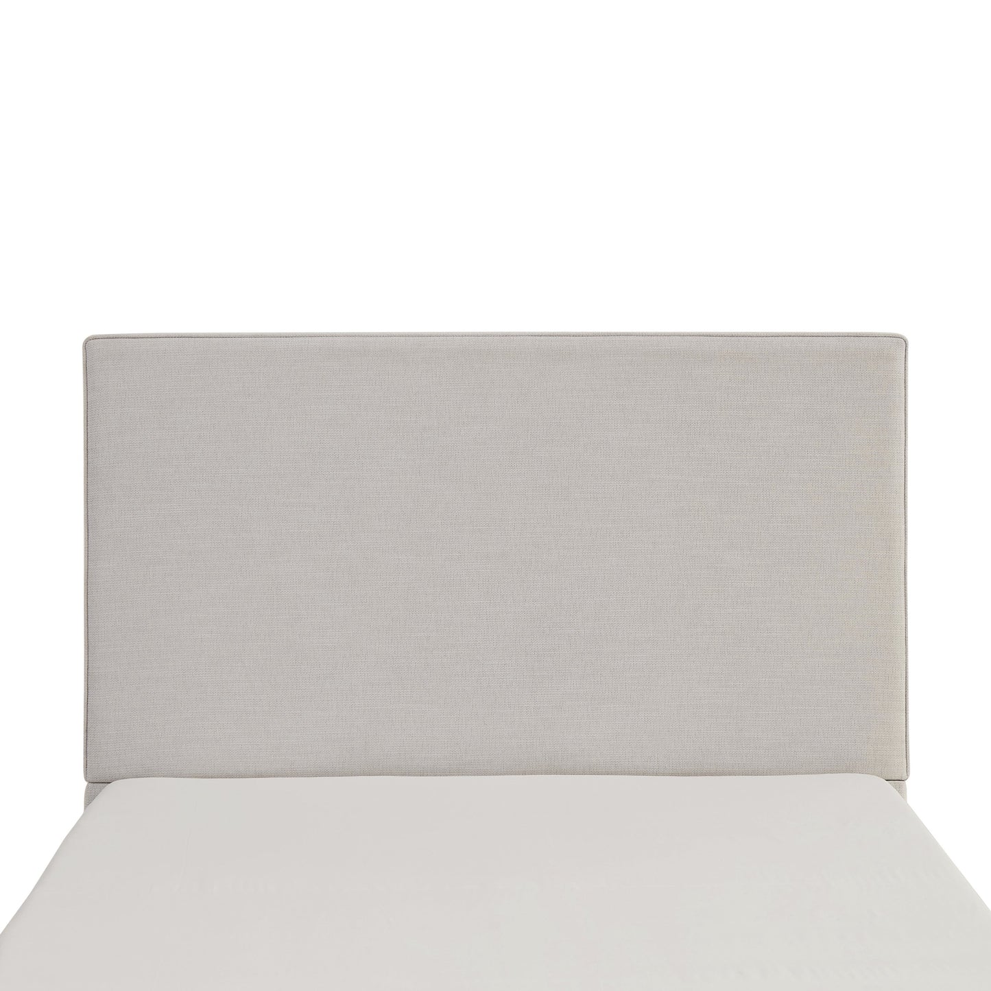 Lucas Tall Headboard Upholstered Bed in Textured Ivory Canvas