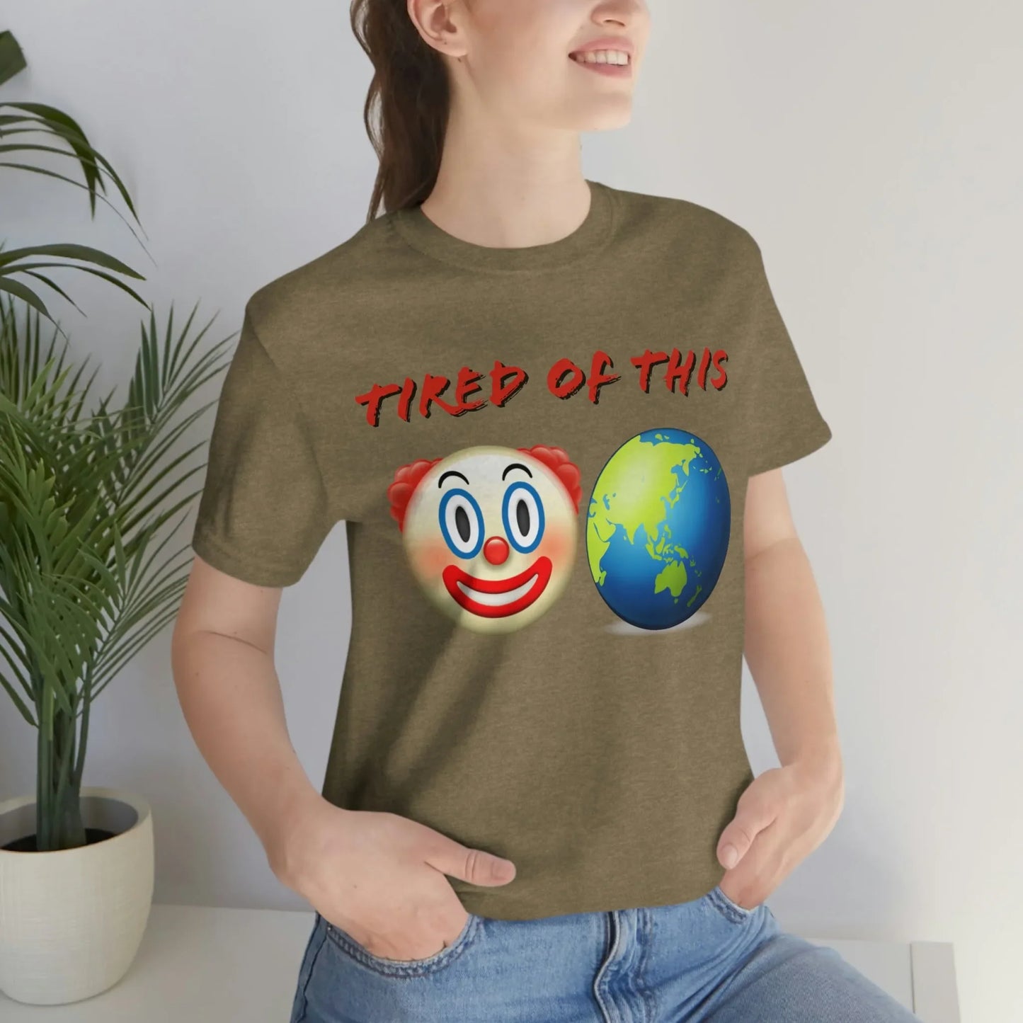 Tired Of This Clown World Emoji T-Shirt