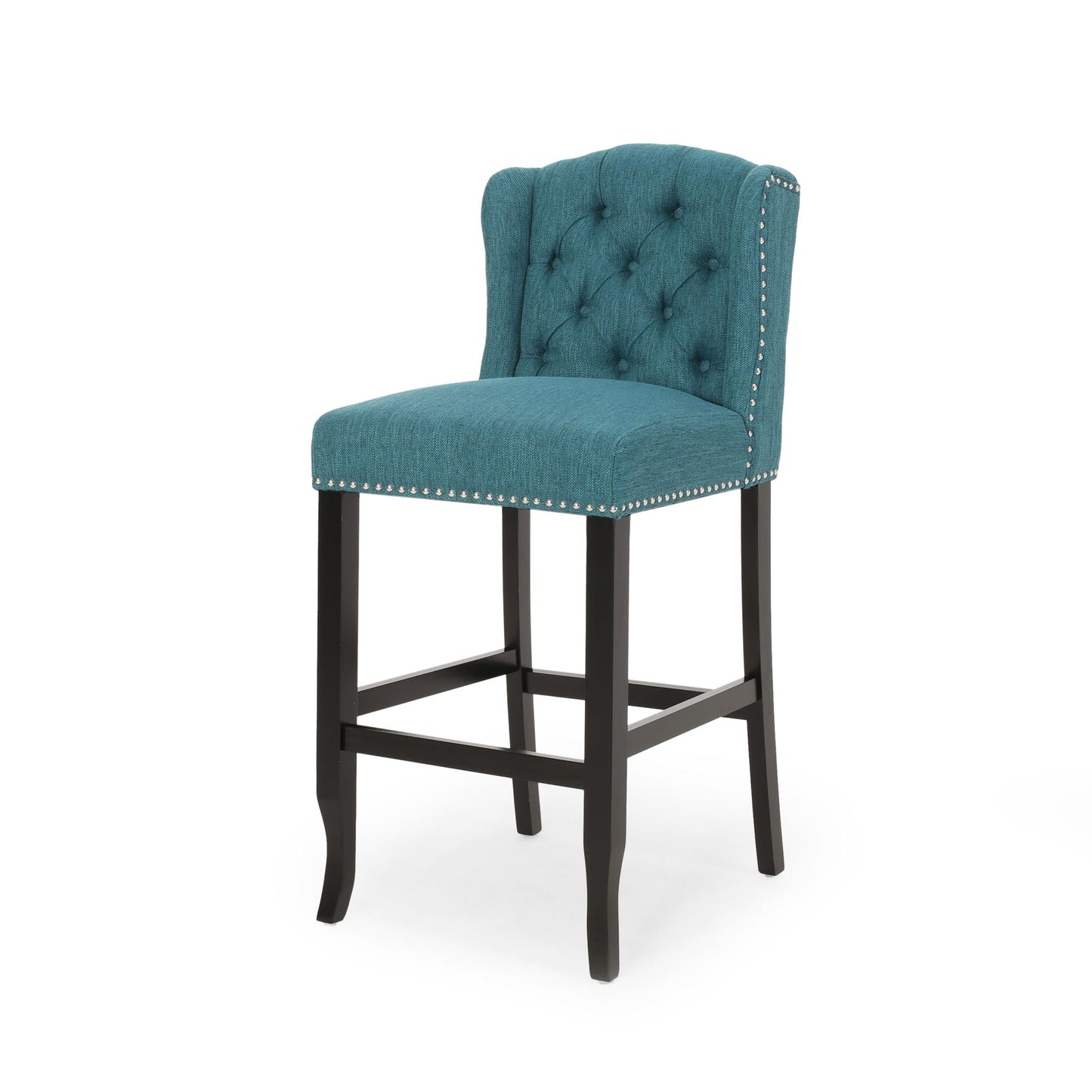 Vienna Contemporary Fabric Tufted Wingback Counter Stools (Set of 2)