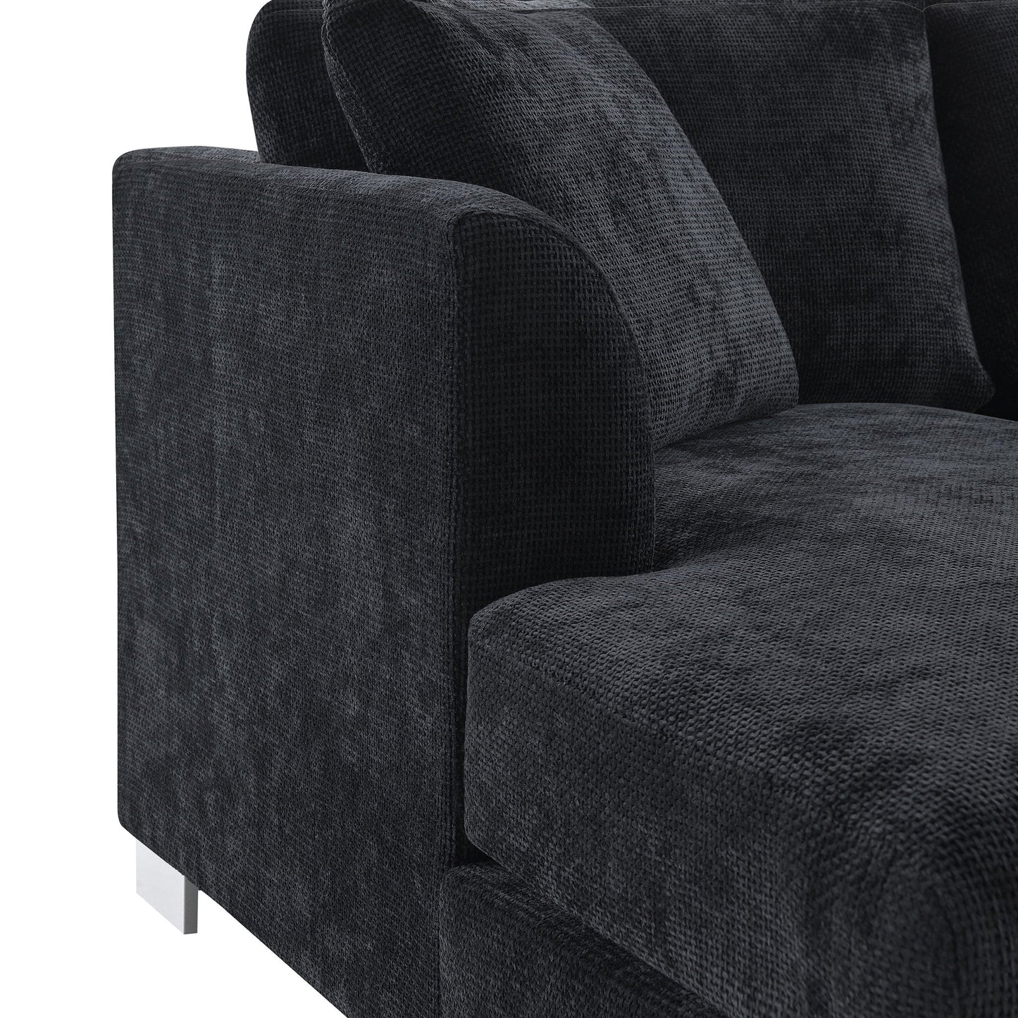 Modern Cloud Sectional Sofa L Shaped Luxury Couch Set With 2 Free Pillows 4 Seat With Oversized Chaise