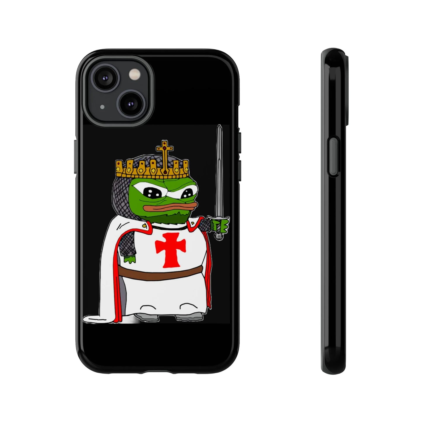 Crusader Pepe Cell Phone Case - Deus Vult Knight Phone Cover - 4LibertyShop.com