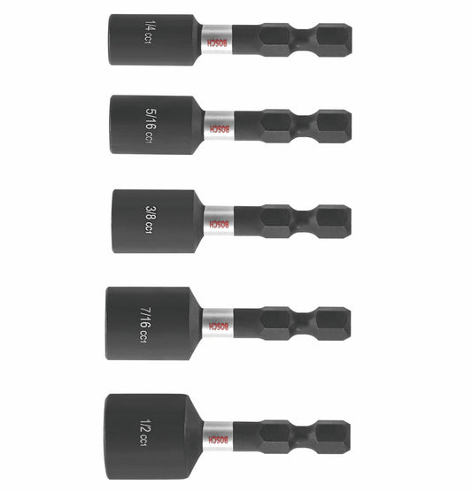 BOSCH ITDNSV105 5 pc. Driven 1-7/8 In. Impact Nutsetter Set