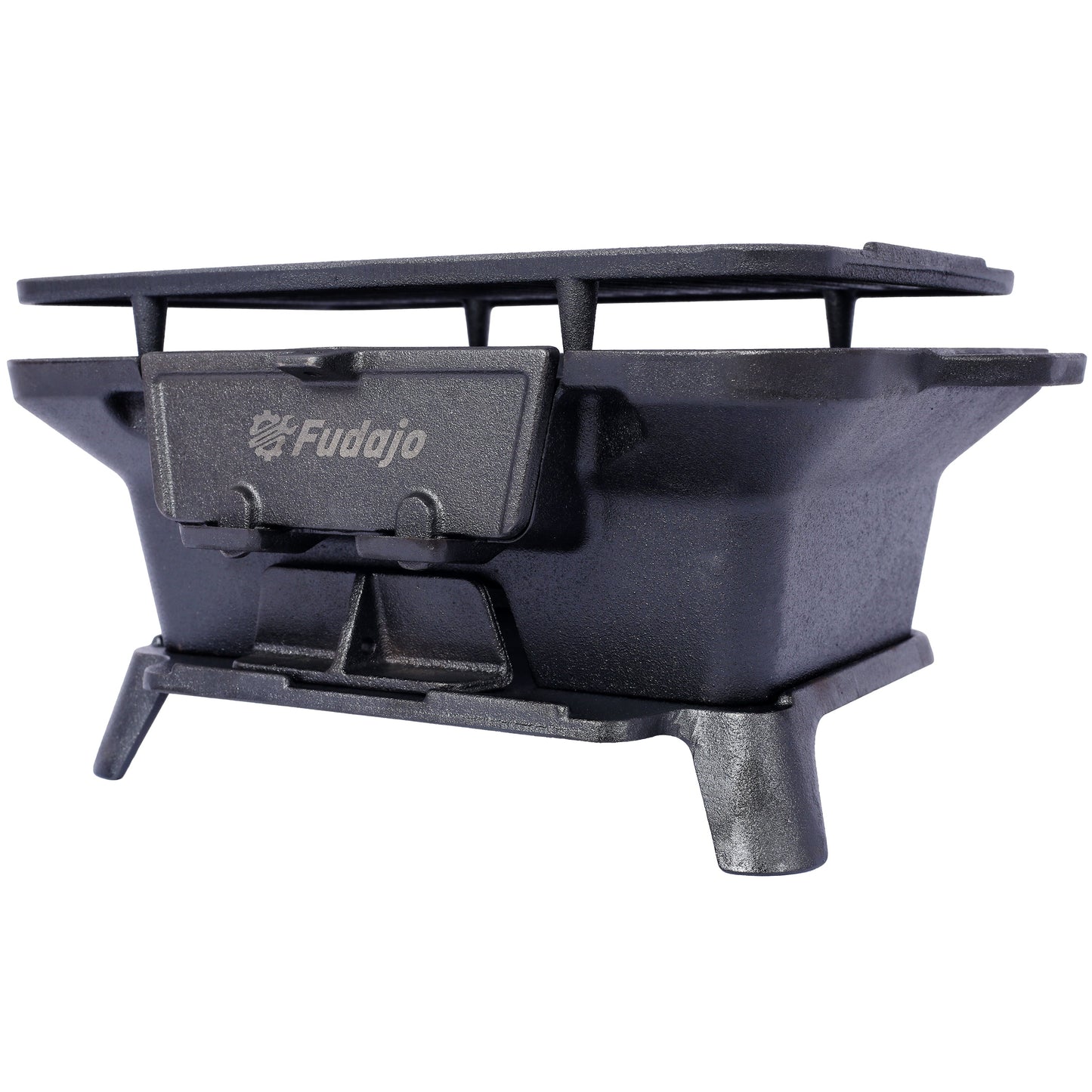 Oval Cast Iron Grill Outdoor Portable Charcoal Tabletop Skillet