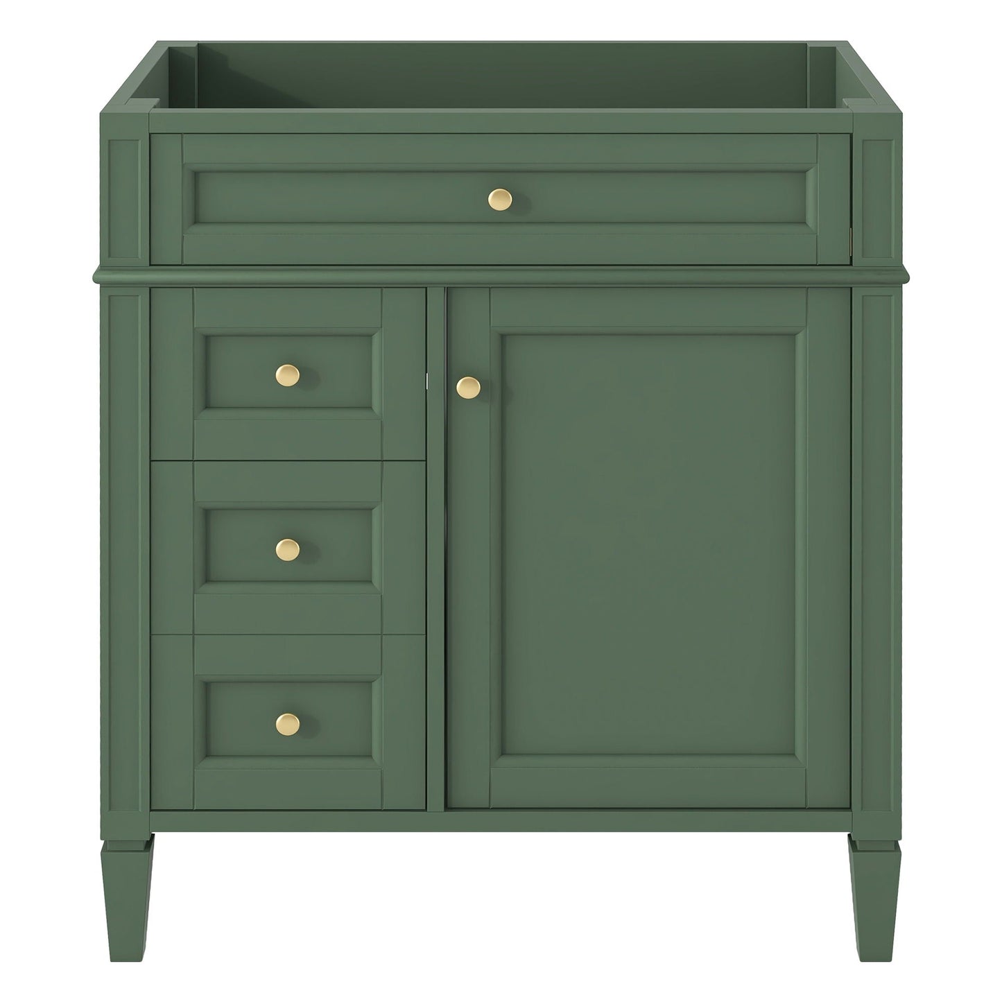 Bathroom Vanity With 2 Drawers And Tip-Out Drawer, Storage Cabinet