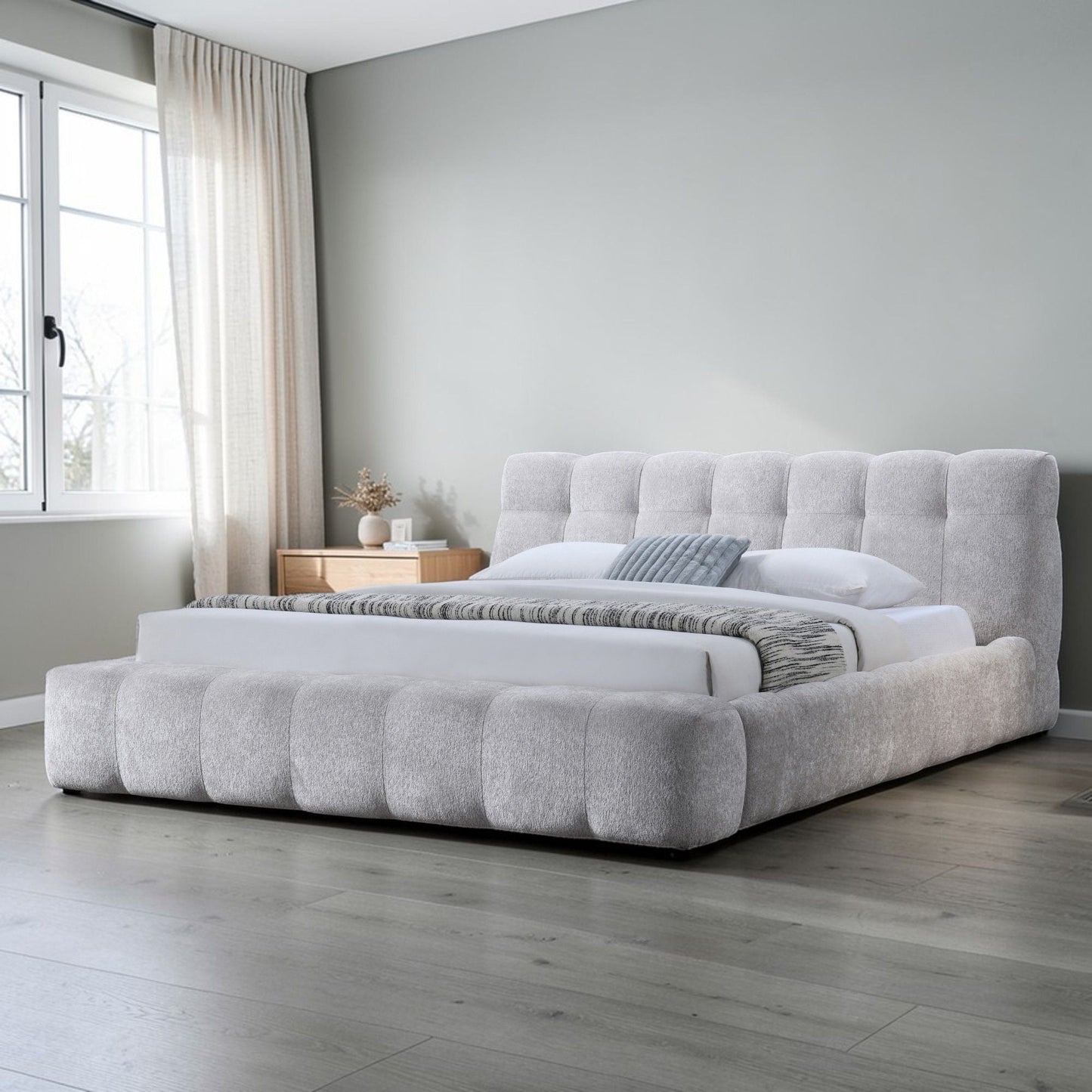 Hannah - Queen Bed - Gray