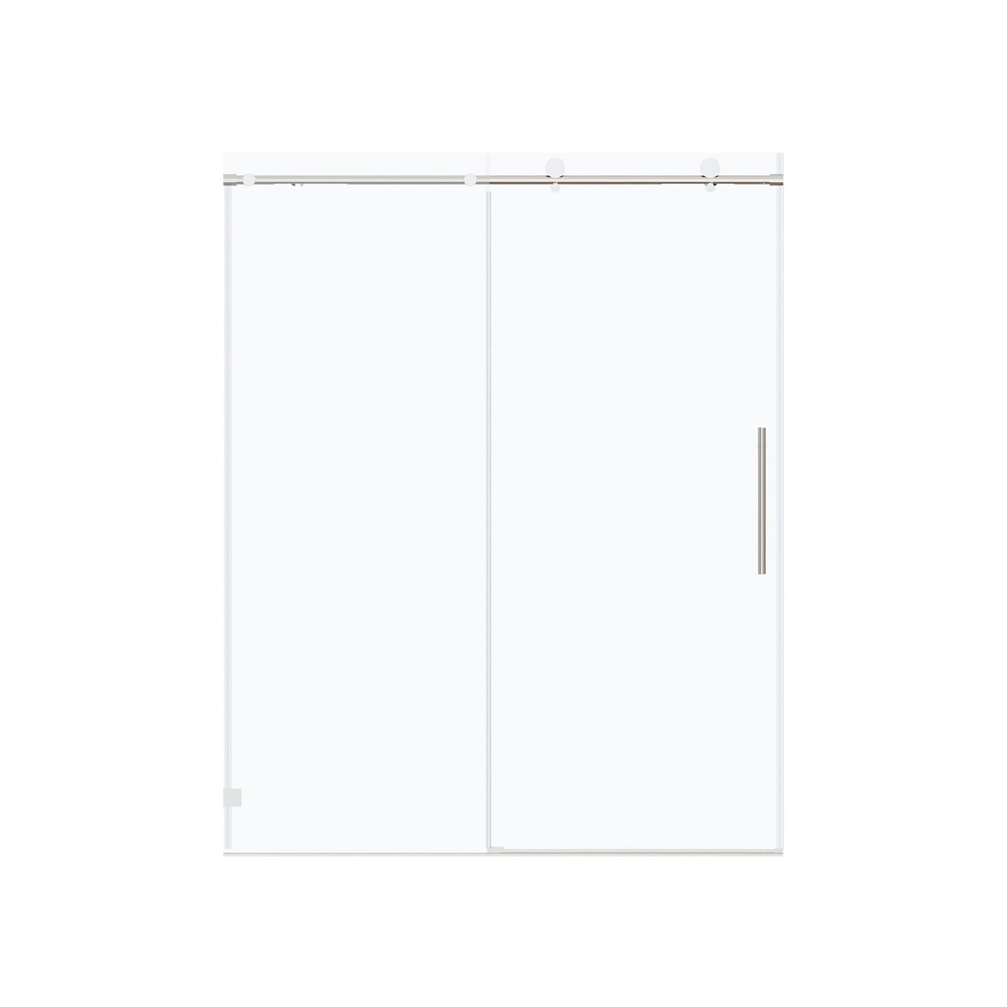 Frameless, Single Sliding Soft Close Shower Doors, 5/16" Sgcc Tempered Glass