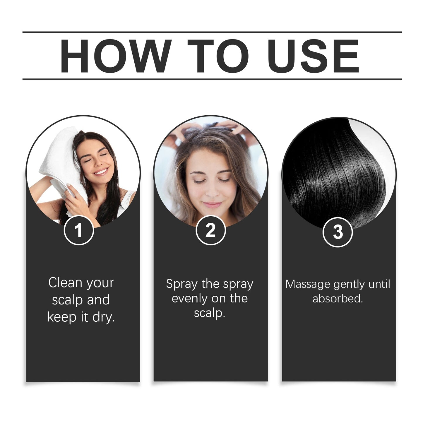 Hair Care Spray Hair Root Deep Moisturizing Scalp Massage Repair Nourishing Hair Care Agent