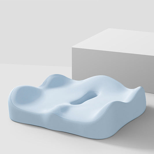 Memory foam car seat cushion. Ergonomic support. Relieves back/coccyx pain. Universal fit.