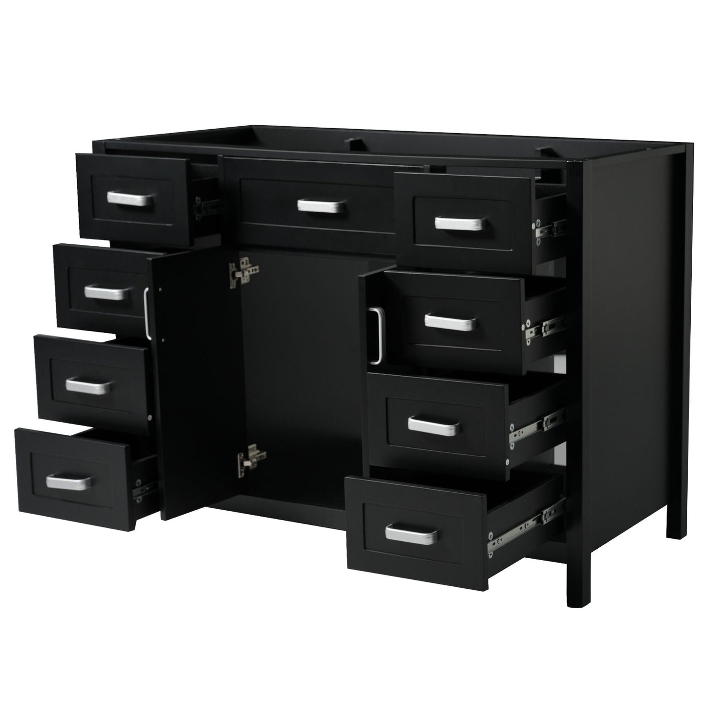 Bathroom Vanity Cabinet with 2 Soft Close Doors and 8 Drawers