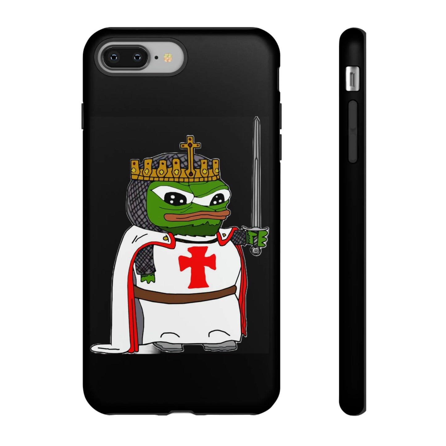 Crusader Pepe Cell Phone Case - Deus Vult Knight Phone Cover - 4LibertyShop.com