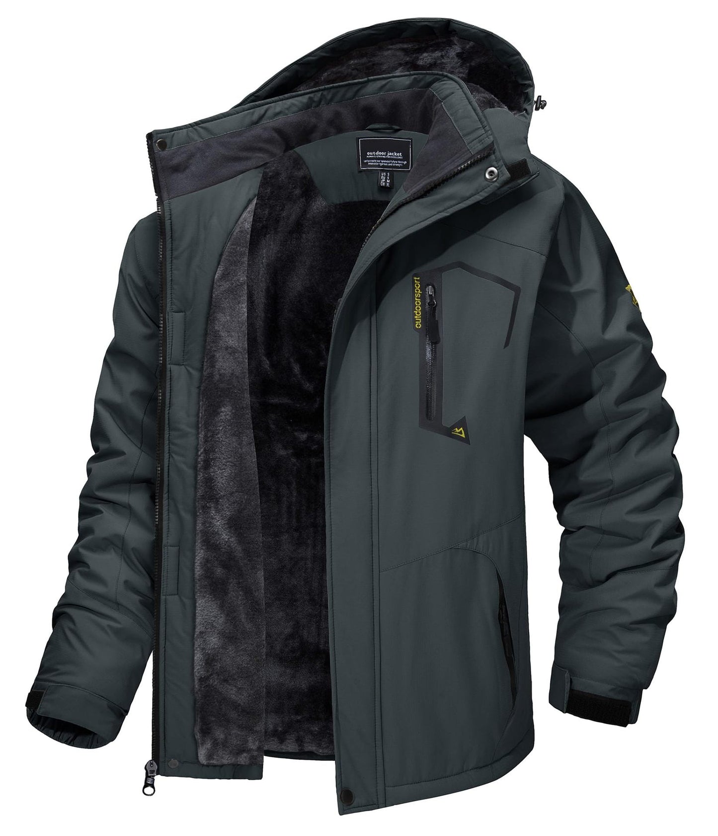 New Autumn And Winter Thickening Thermal And Windproof Waterproof Hooded Men's Jacket