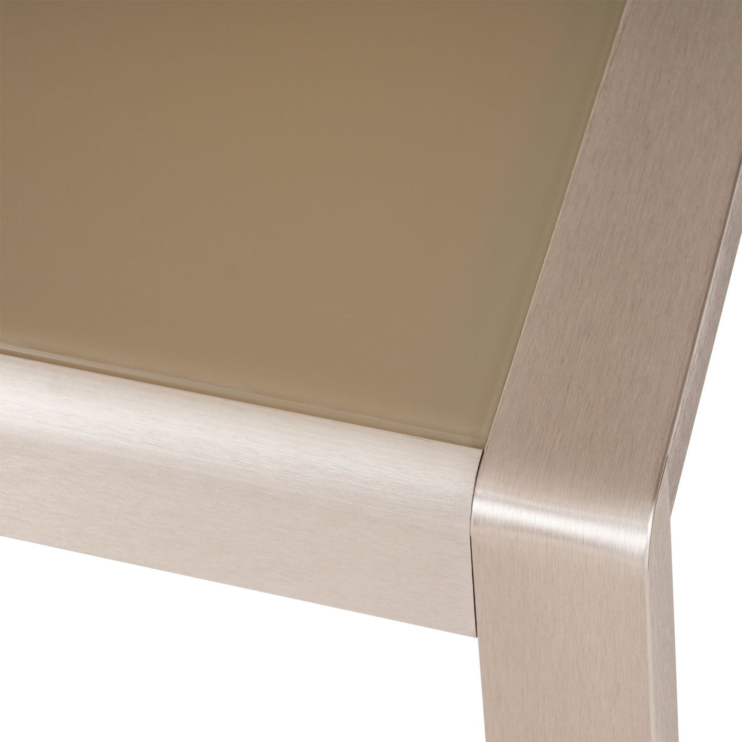 Cape Coral Contemporary Side Table With Frosted Glass Top