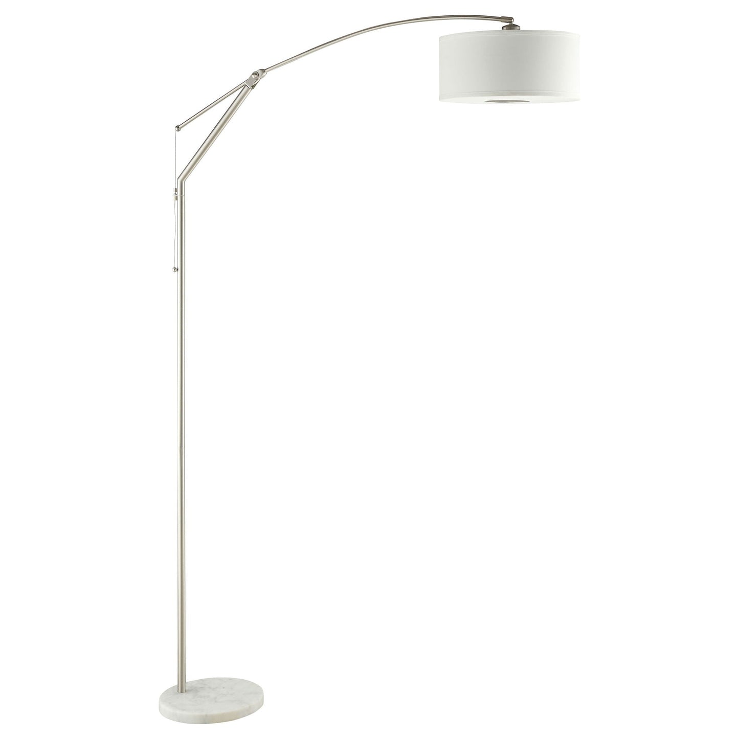 Jamison - Drum Shade Arc Adjustable Floor Lamp - Chrome
