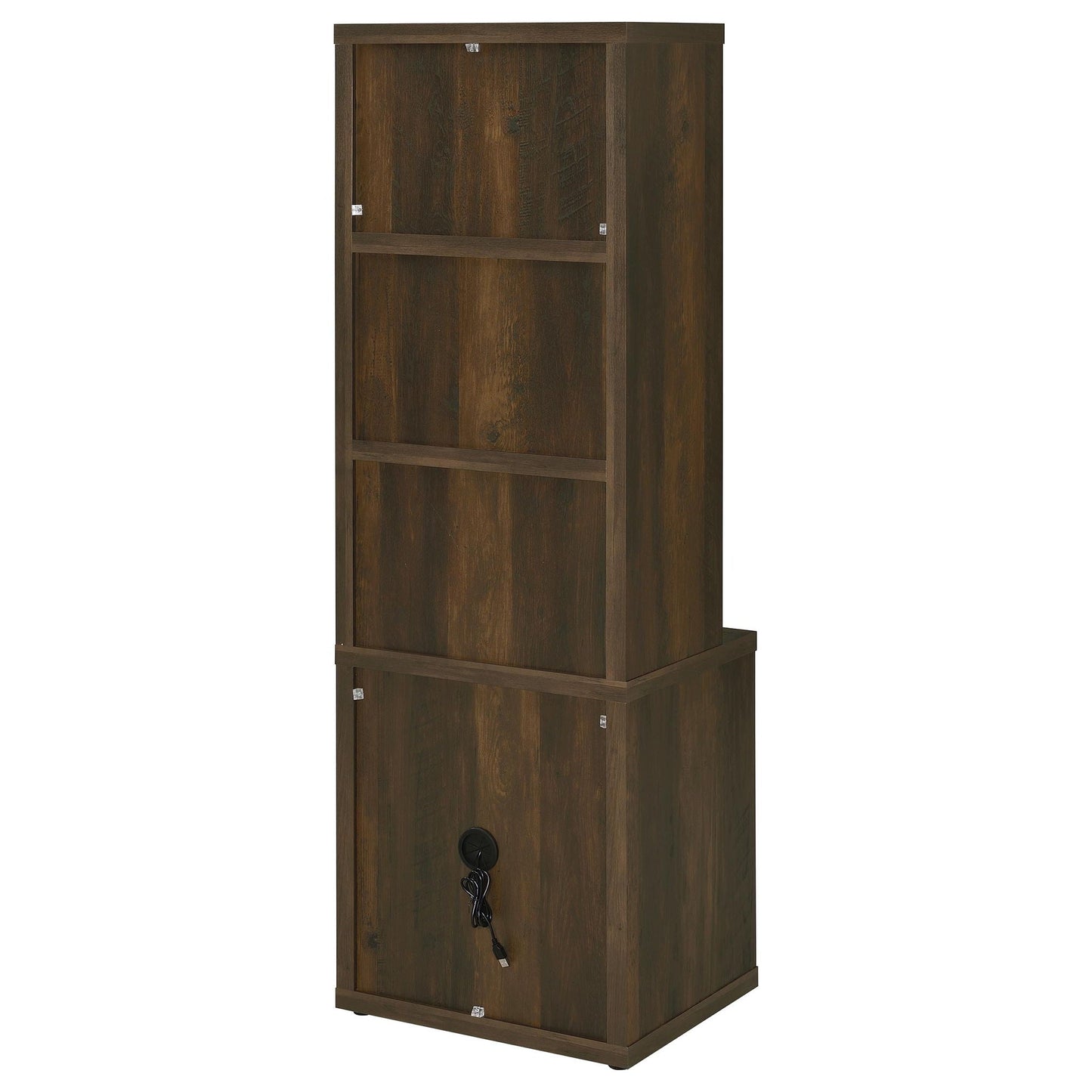 Geary - 3 Shelf Bookcase With USB Charging And Lockable Top Drawer