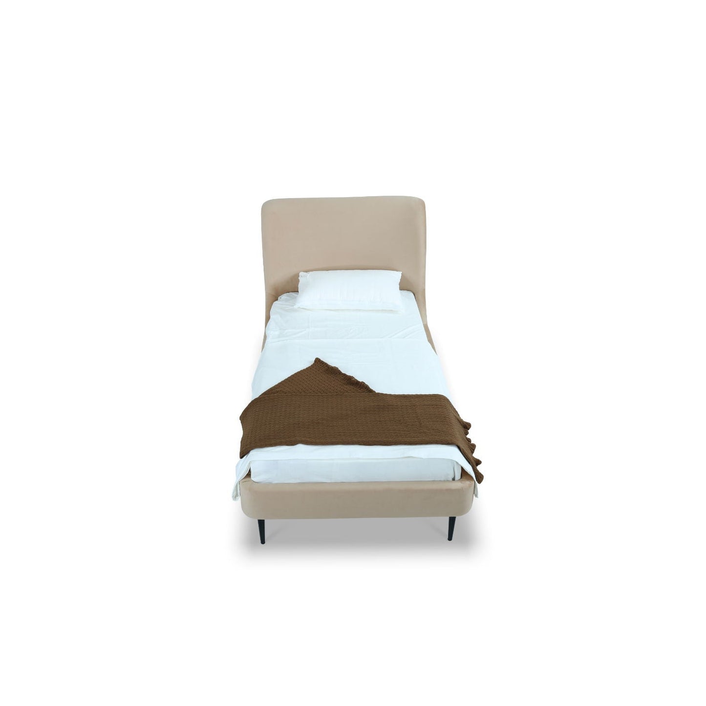Heather - Upholstered Bed With Curved Headboard