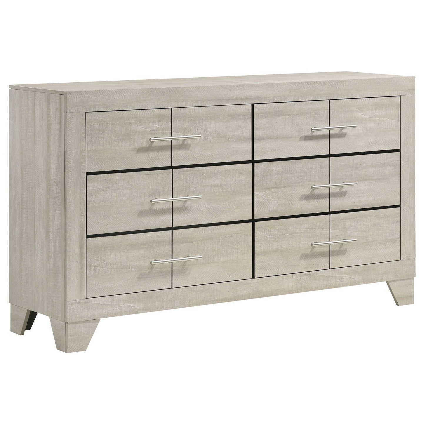 Strout - 4 Piece Queen Bedroom Set With Upholstered Headboard - Rustic