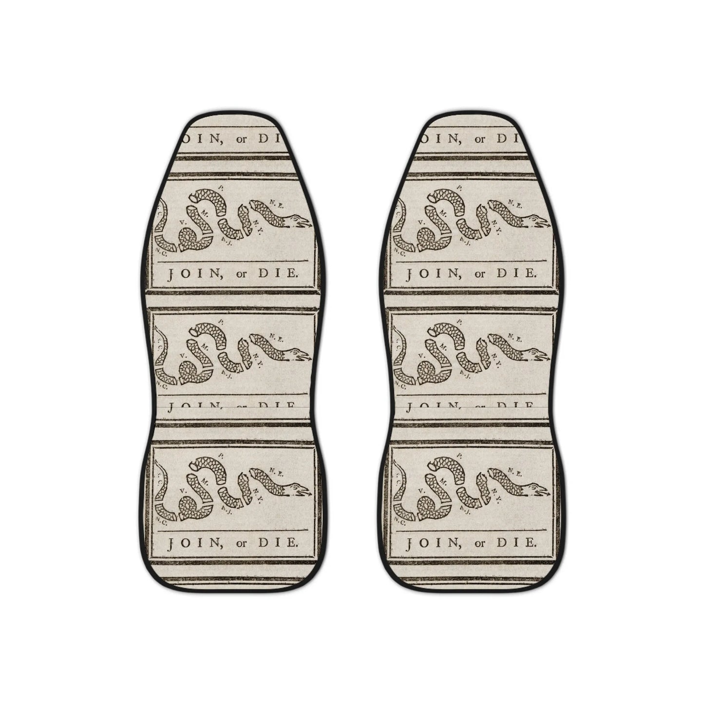 "Join or Die" Revolutionary War Flag Car Seat Covers
