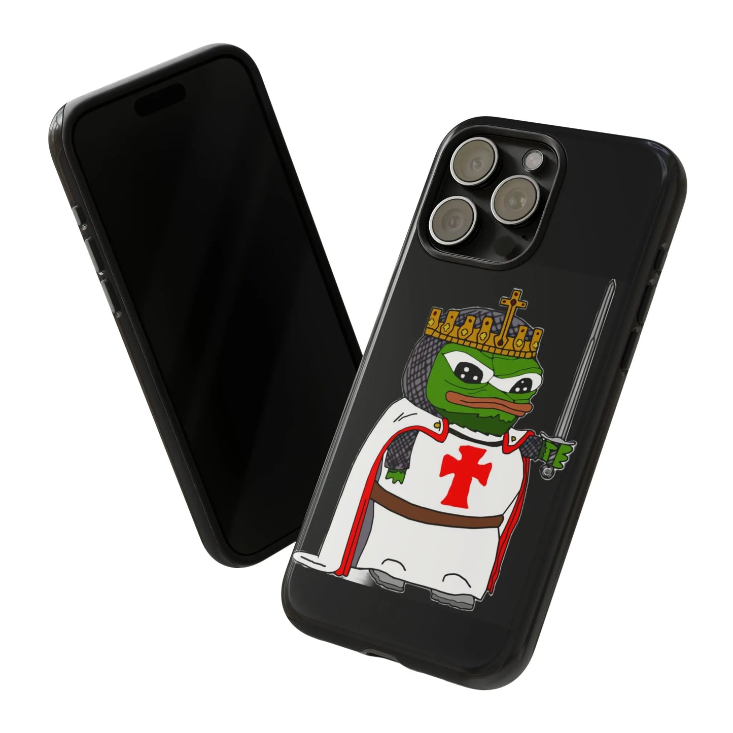 Crusader Pepe Cell Phone Case - Deus Vult Knight Phone Cover - 4LibertyShop.com
