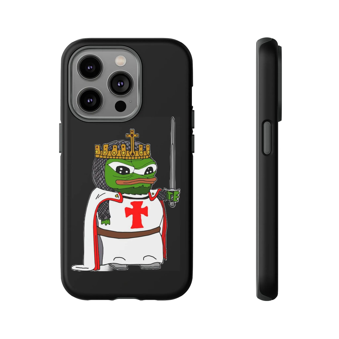 Crusader Pepe Cell Phone Case - Deus Vult Knight Phone Cover - 4LibertyShop.com