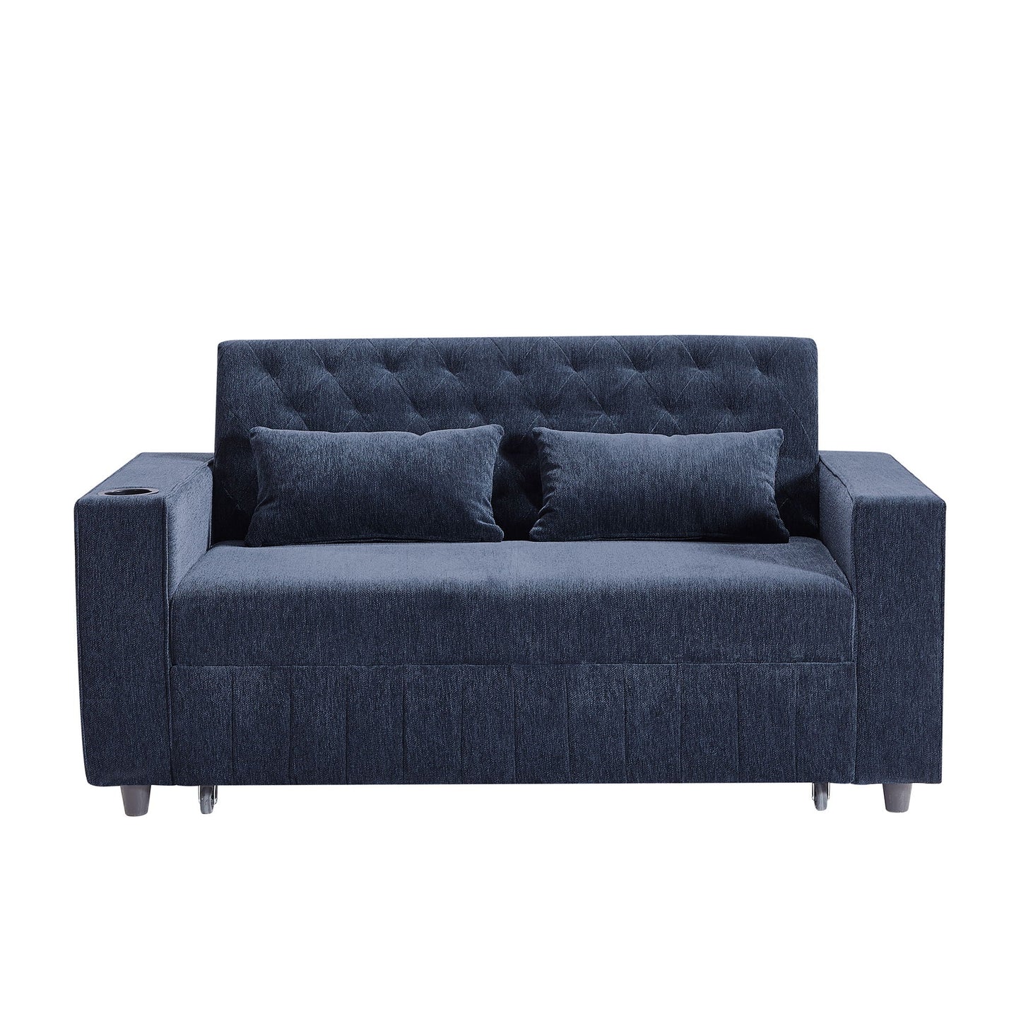 Pull-Out Sofa Bed Convertible Couch With Adjustable Backrest For Living Room