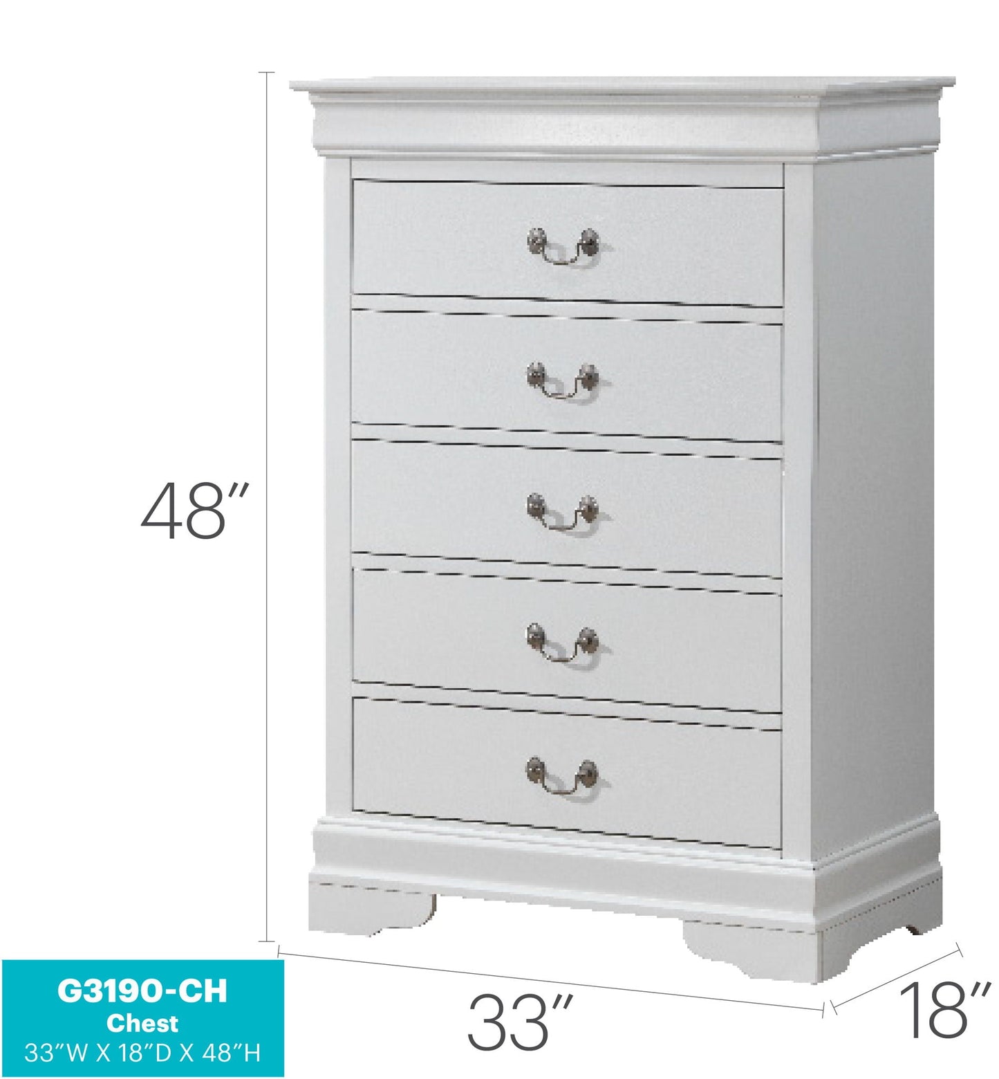 Louis Phillipe - Traditional Style Storage Chest Elegant