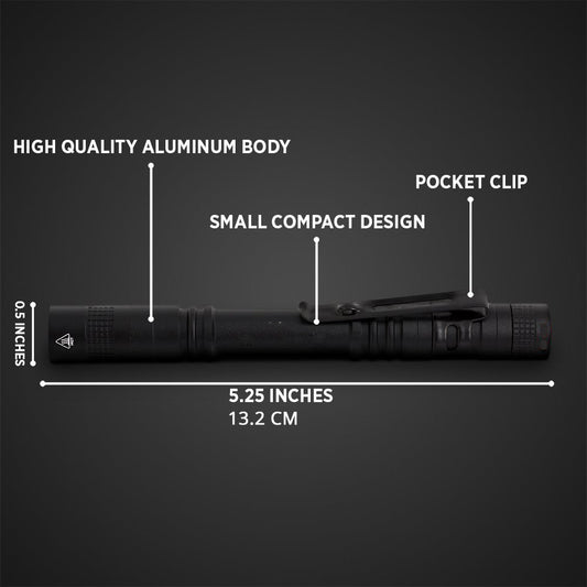 Mini LED flashlight Pen light Portable Torch 1 Switch Mode led flashlight For the dentist and for Camping Hiking Out