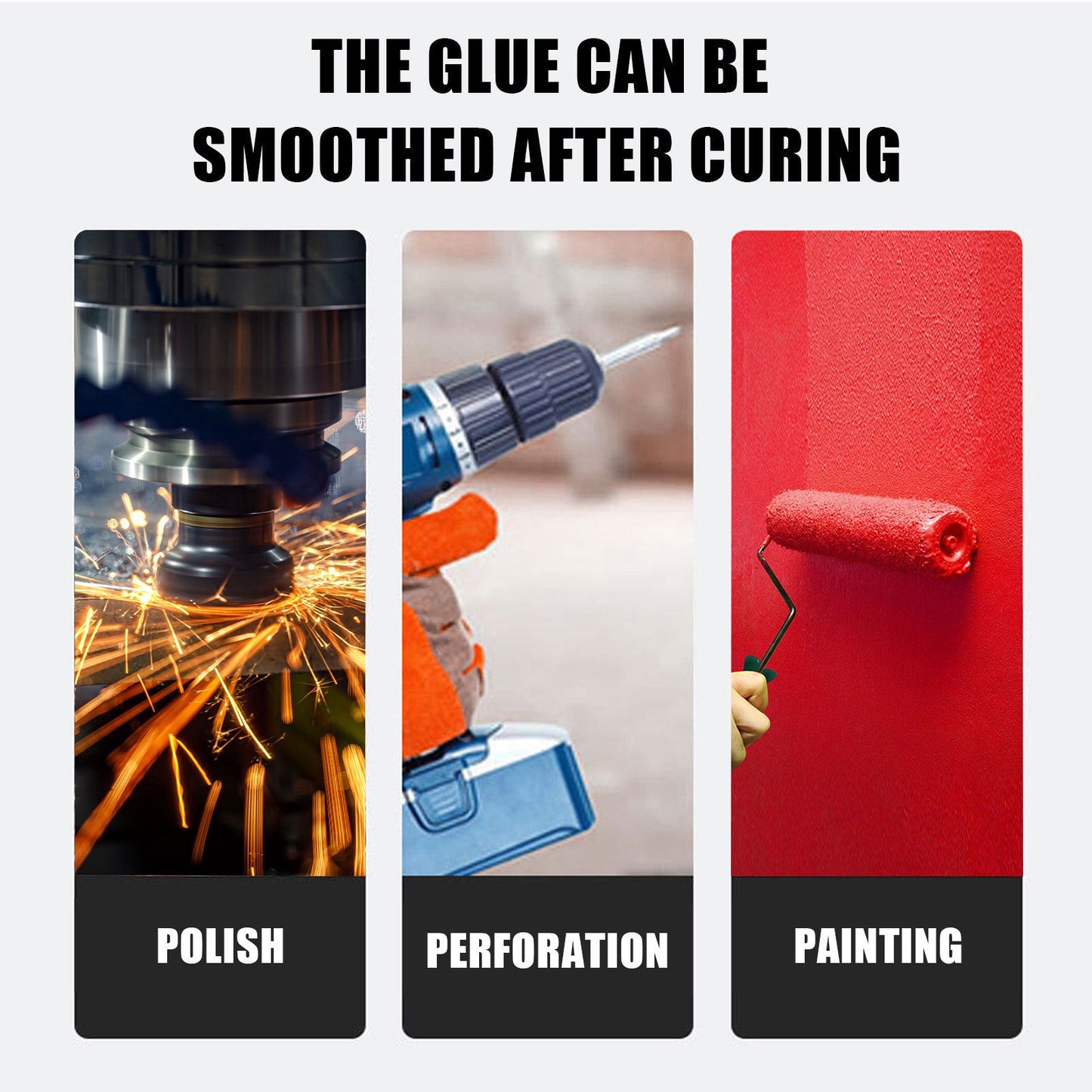 AB Casting Glue, Fast Drying Metal Tank Repair High Temperature Casting Glue