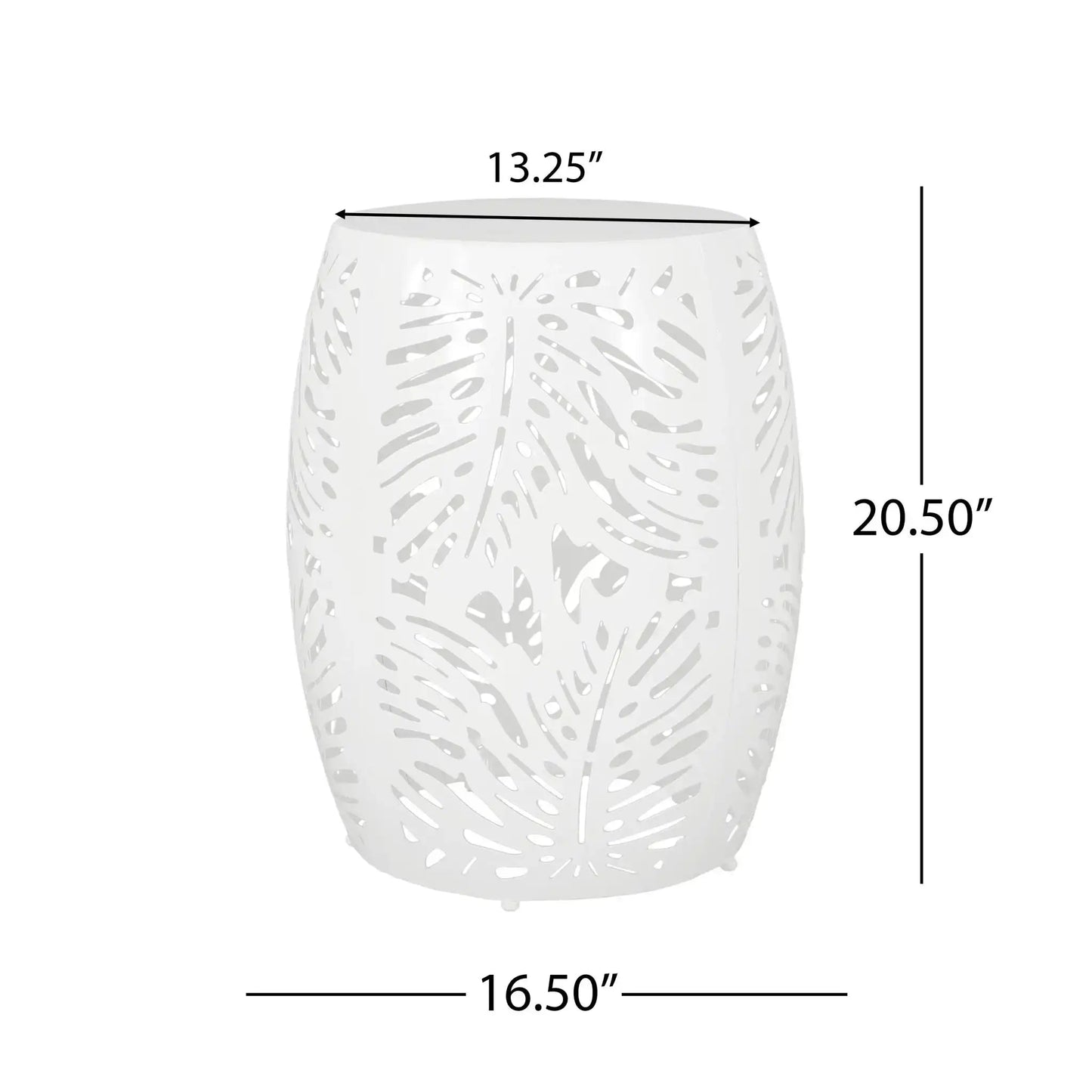 Modern Design Metal End Table, Large