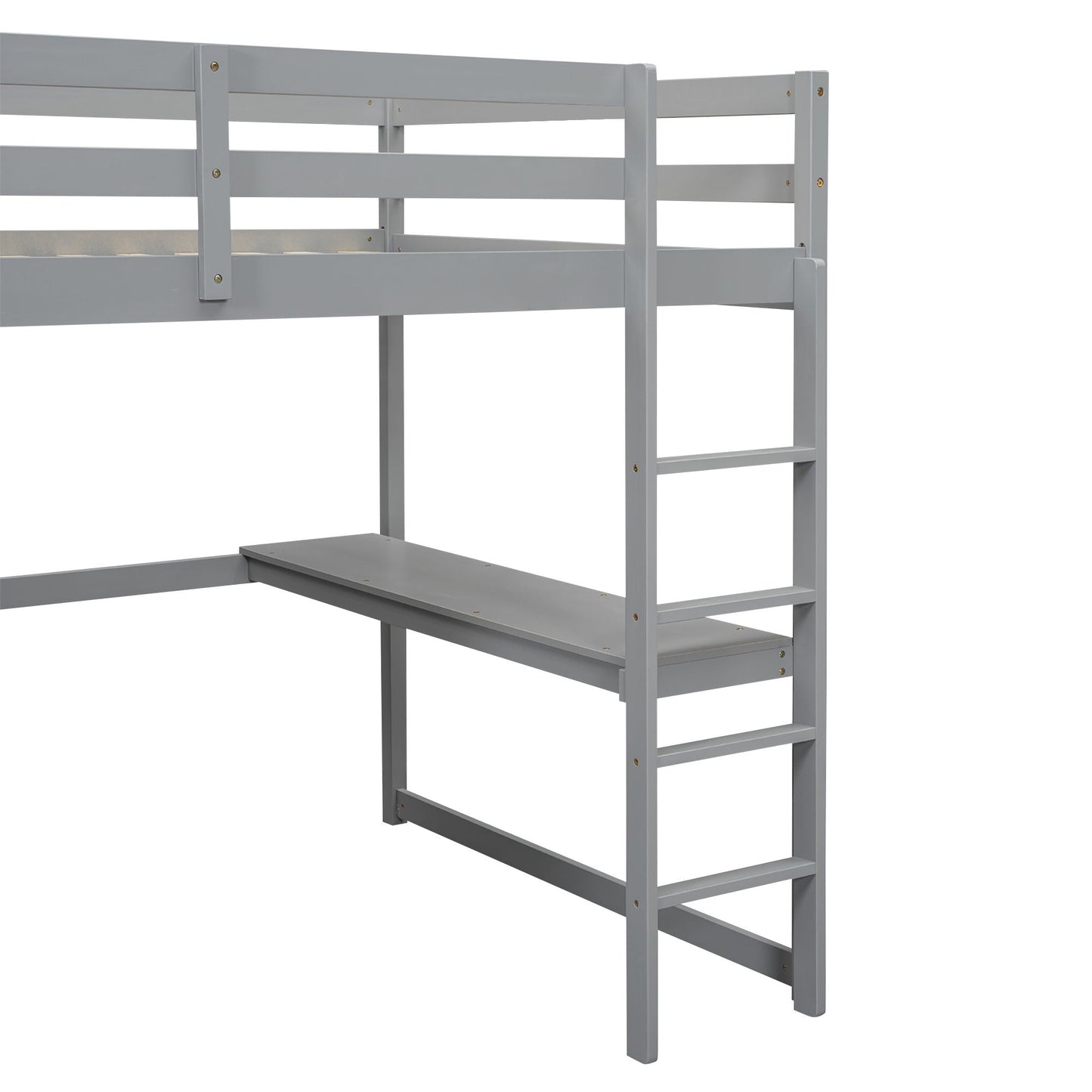 Loft Bed With Built In Wardrobe, Shelves And Drawers