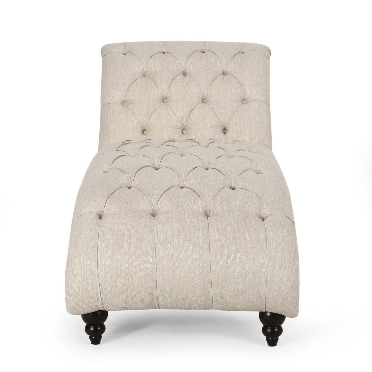 Chaise Lounge With Button Tufted Diamond Stitch