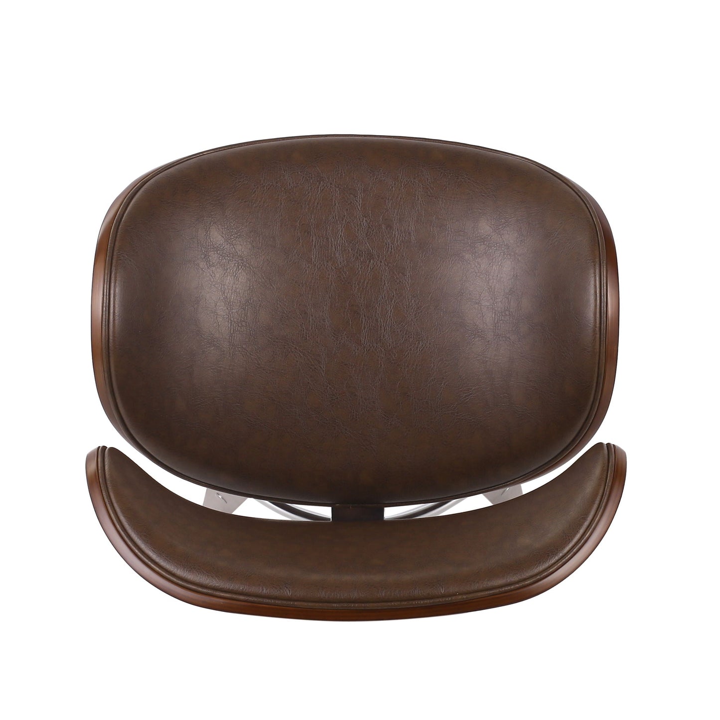 Lumos Mid Century Modern Upholstered Swivel Barstool