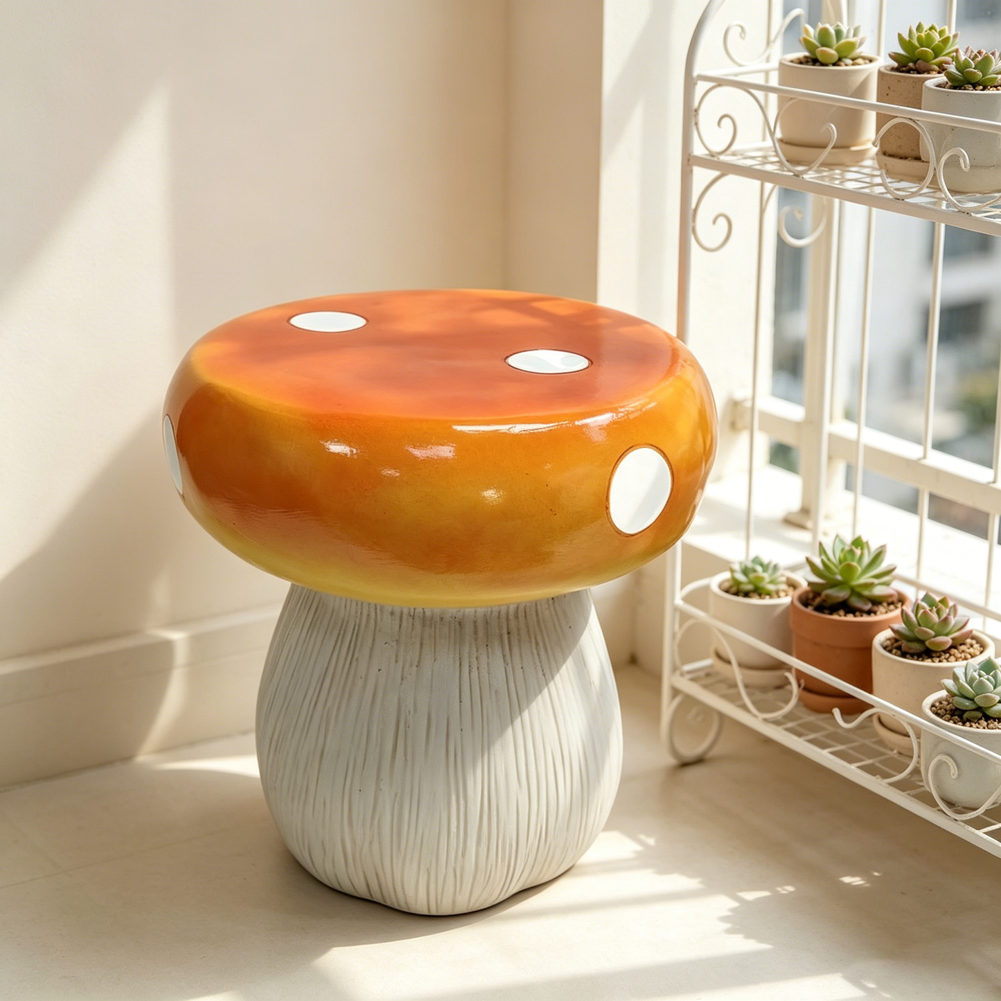 Mushroom Resin Model Stool