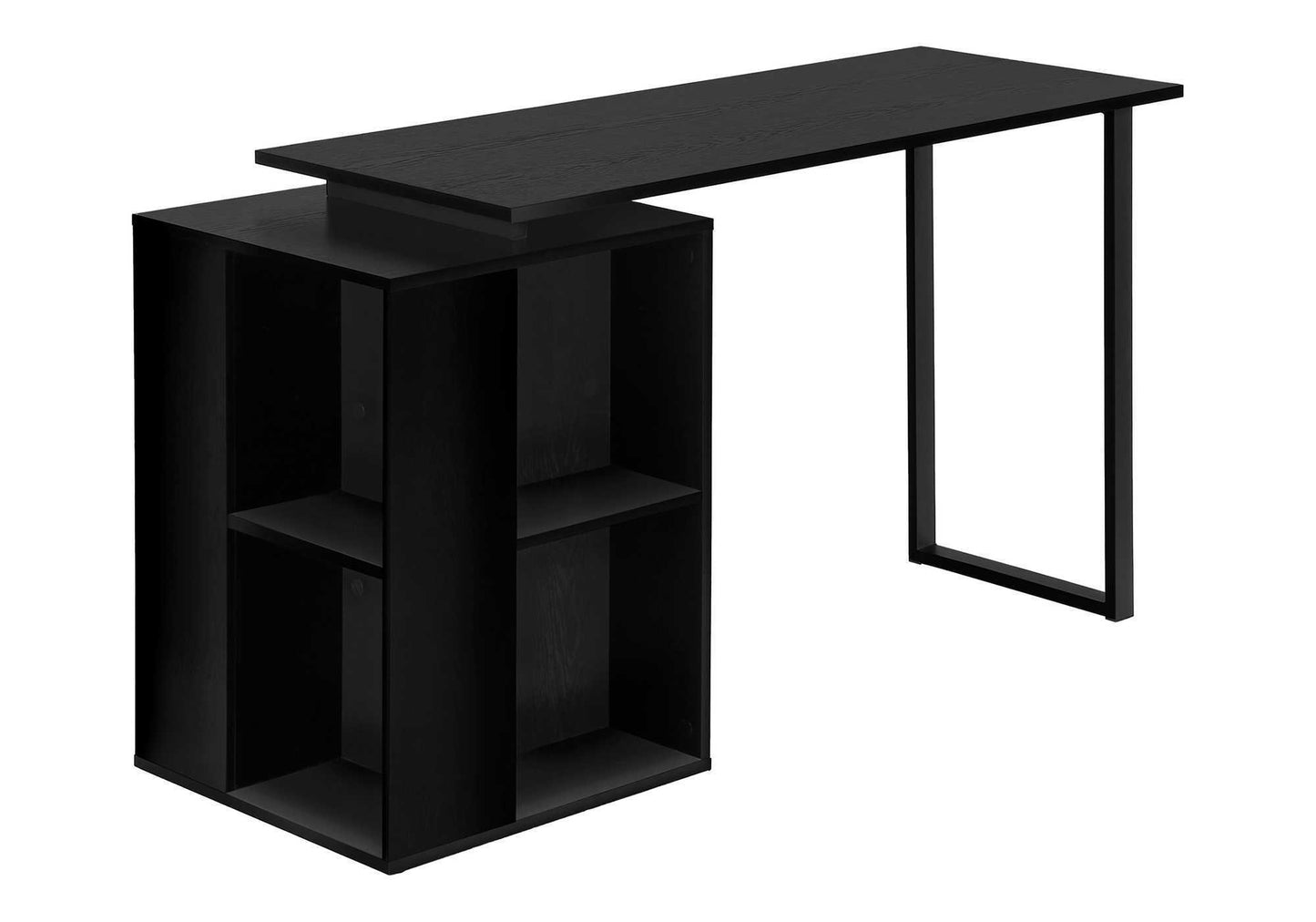 Computer Desk with Left/Right Setup and Storage Shelves