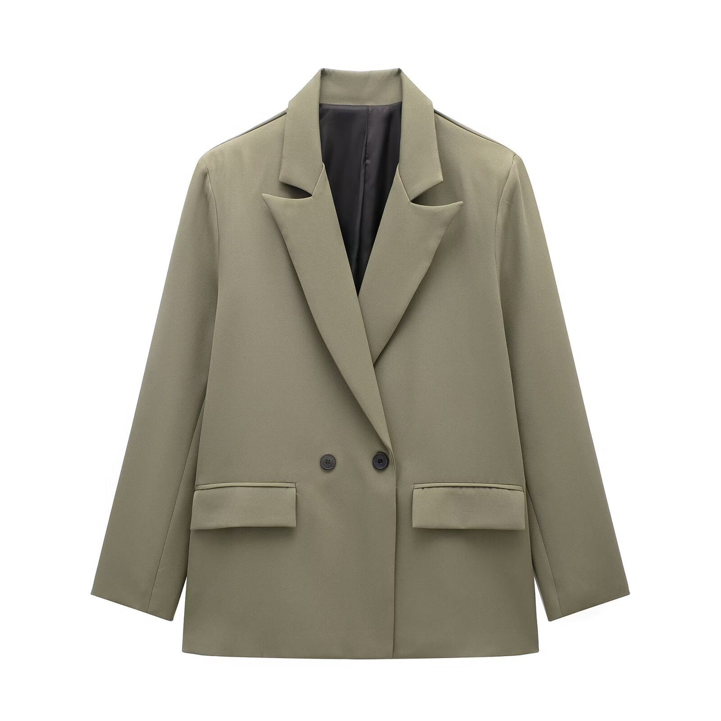 Summer Casual Relaxed-fit Double-breasted Blazer