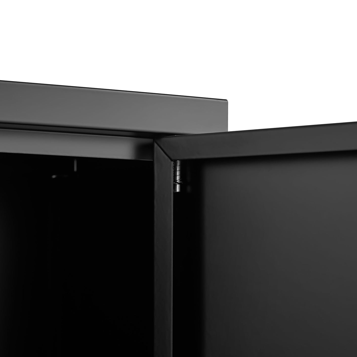 Modern Storage Cabinet with Adjustable Shelves and Magnetic Door Stopper