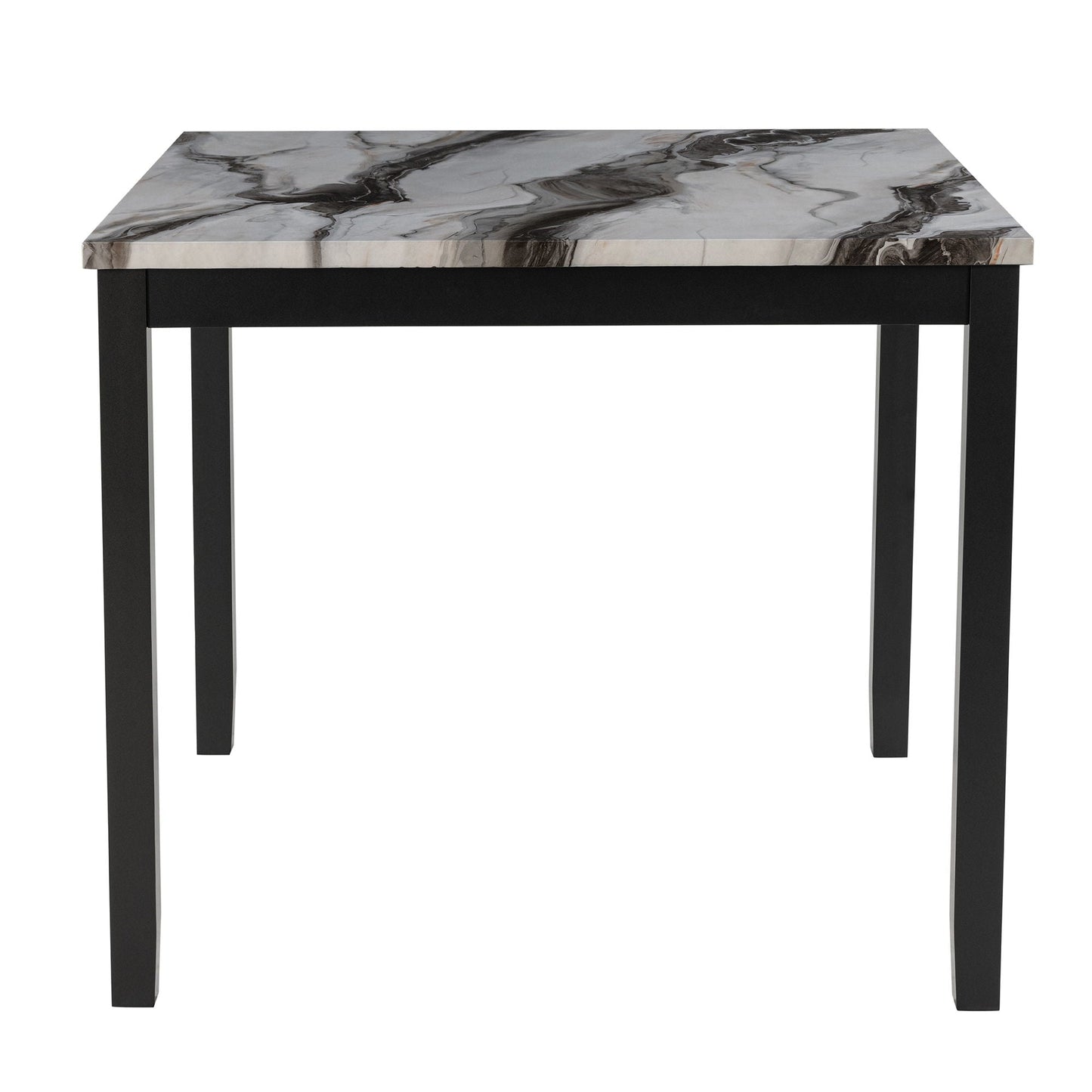 Leoncia - Bar Table And 4 Bar Stools - Espresso / White