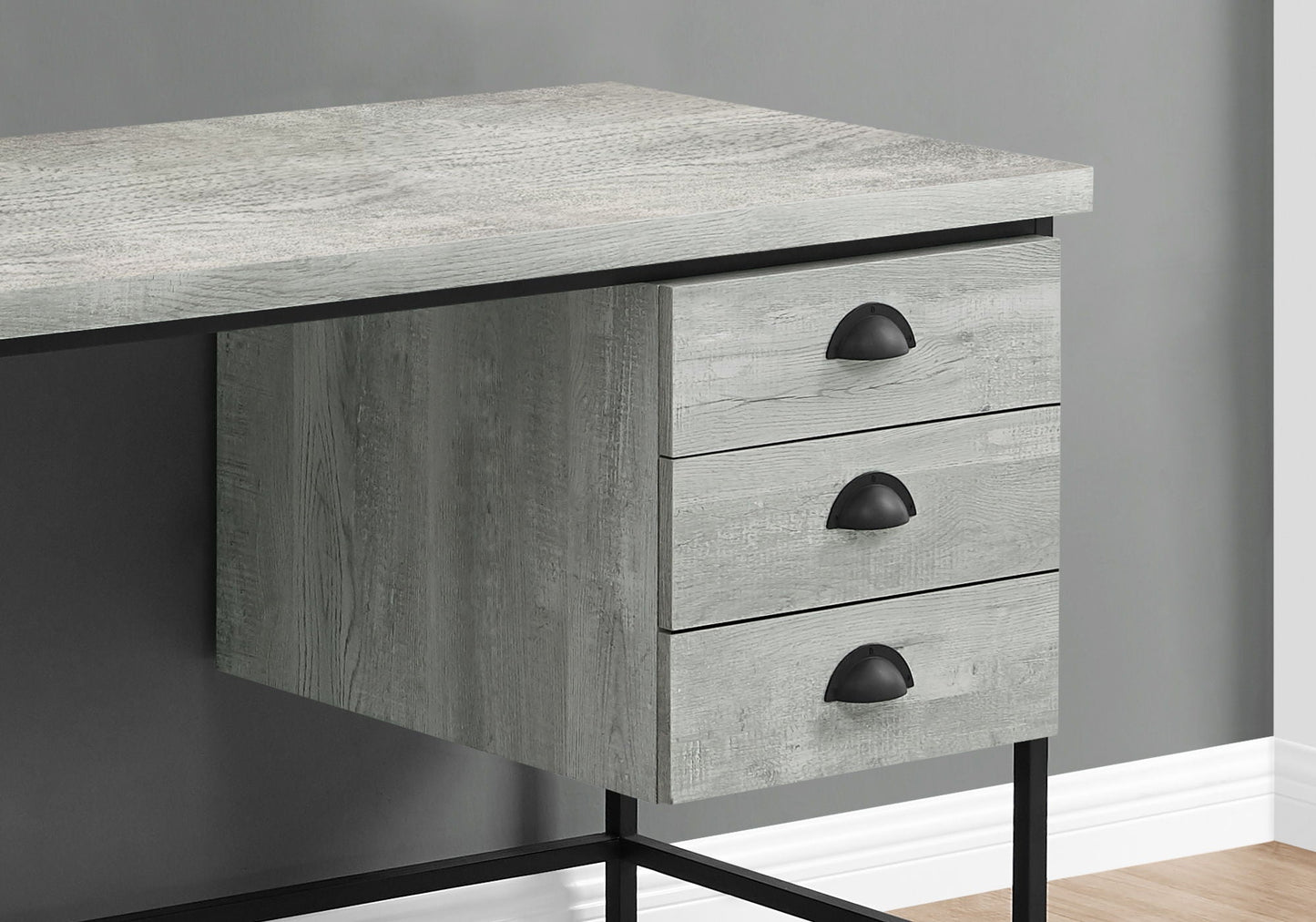 Computer Desk For Home Office, Laptop, 3 Storage Drawers, Contemporary & Modern