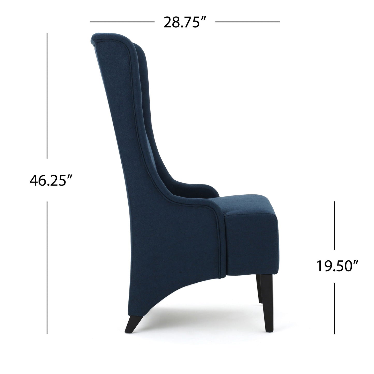 Alight Upholstered Dining Chair With High Back And Birch Wood Legs (Set of 2)