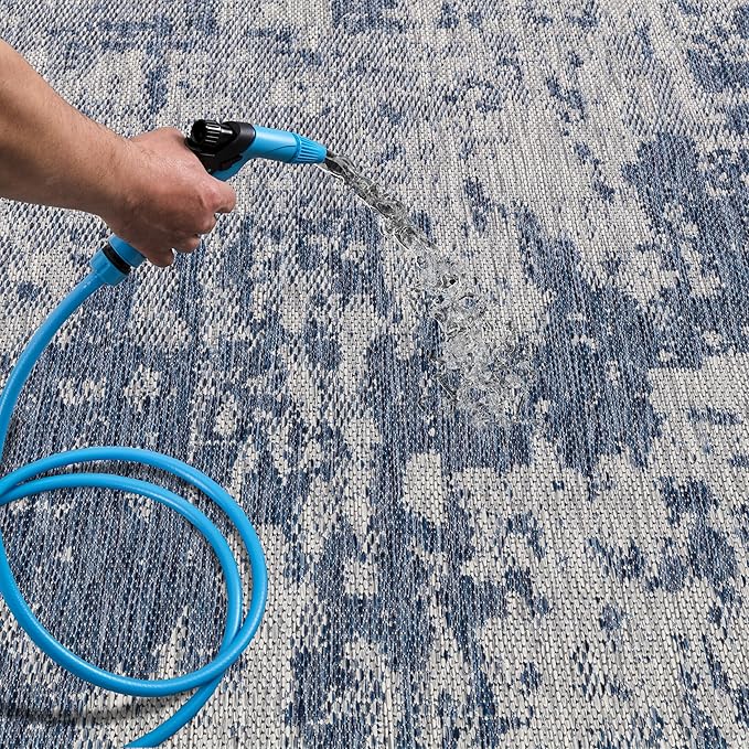 Keen Home Design Terrace Outdoor Runner Rug - 2x8 Washable Indoor/Outdoor Rug for Patio, Kitchen, Balcony, Beach, Garden, Deck and Porch, Size: 2'2"x7'7"