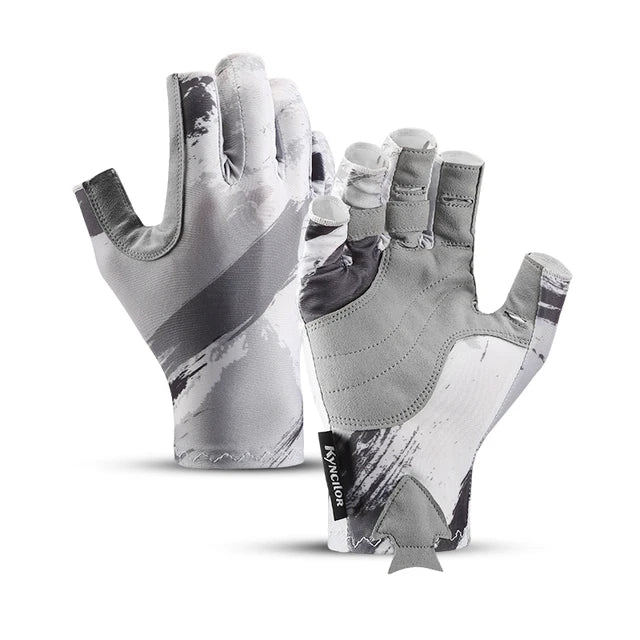 Fishing Gloves Men Women Non-slip Half-finger UV Protection Lightweight Breathable Outdoor Sport Equipment Angling Sailing Glove