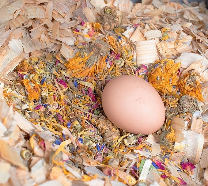 Pampered Chicken Mama Best Eggs Ever! Nesting Herbs for Chickens (16 Ounce/1 Pound) for Chicken Nesting Boxes Calcium Supplement for Chickens | Chicken Feed Supplies, Hen Treats for Coops (1 Bag)